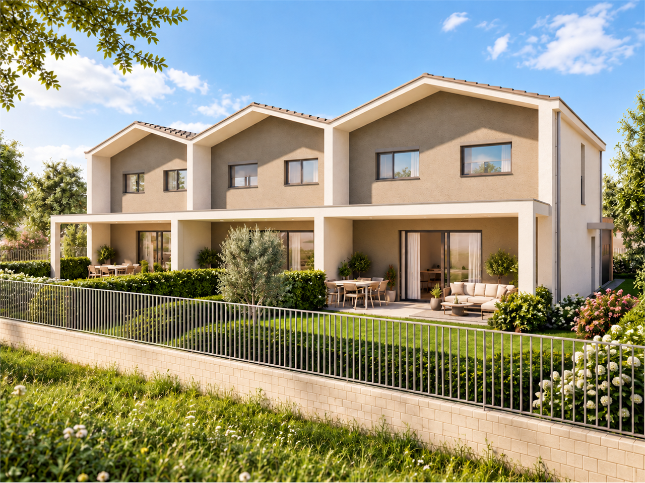 VILLA A SCHIERA DI NUOVA COSTRUZIONE